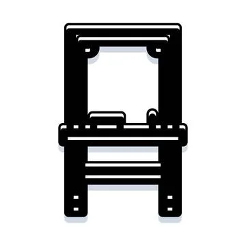 Minimalist arcade game machine icon design Illustrazione stock