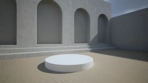 Minimalist-Architectural-Courtyard Stock Footage 316206794