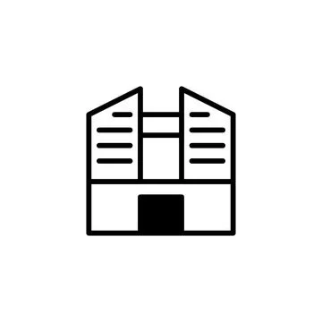 Minimalist architectural rendering showcasing clean lines depicting busines.. Ilustración de archivo