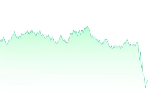 Minimalist area chart showing fluctuating data trends Ilustração Stock
