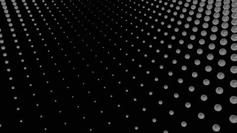 Minimalist art deco rows of silver ball rippling background. Stock Footage 130361600