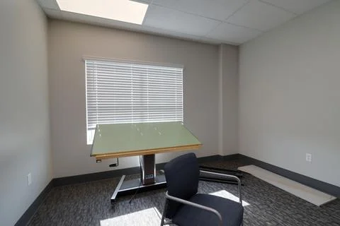 Minimalist Art Studio With Drafting Desk Stock Photos