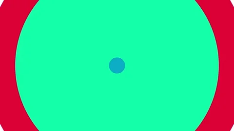 Minimalist Artwork of Red Circle Centered on Simple White Background Design Vídeo Stock 341926558