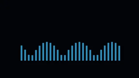 Minimalist Audio Equalizer Waveform Visualization Technology Background Conce Stock Footage 343660352