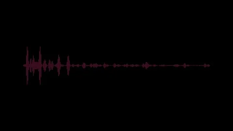 Minimalist audio waveform on black background Stock Footage 301627370