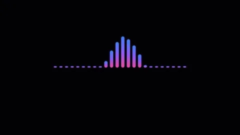 Minimalist audio waveform visualization with vibrant blue and pink gradient 库存影片 338310531