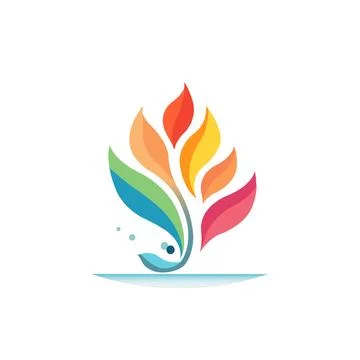Minimalist autumn vector logo Stock Illustration
