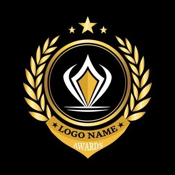 Minimalist award simple-shape logo design Stock Illustration