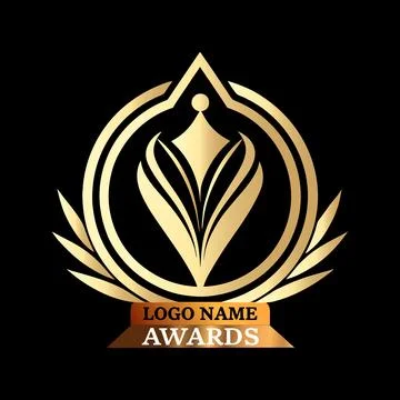 Minimalist award simple-shape logo design Stock Illustration
