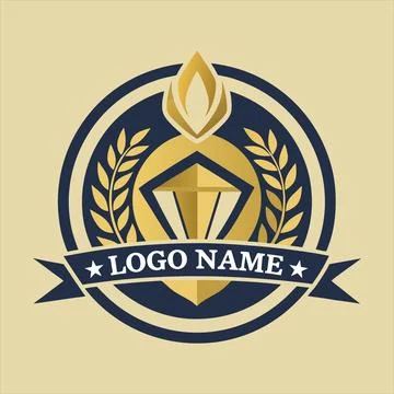 Minimalist award simple-shape logo design Illustrazione stock