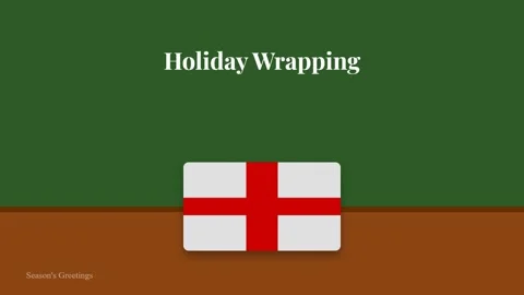 Minimalist backdrop for holiday wrapping design, Christmas seasonal template Stock Footage 337501657