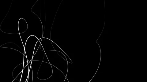 Minimalist background in dynamic graphic style - white on black (FULL HD) Video stock 73748638