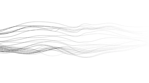 Minimalist background of fine wavy lines in motion - black on white (FULL HD) Vídeos de archivo 74266891