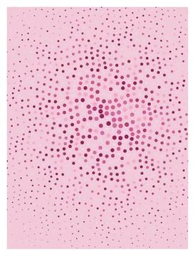 Minimalist background illustration featuring soft pink and magenta circle dot Stockillustratie