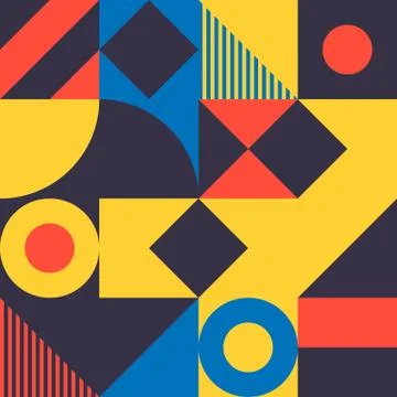 Minimalist background seamless pattern with simple shape Stock Illustration