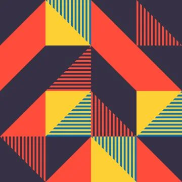 Minimalist background seamless pattern with simple shape Stock Illustration