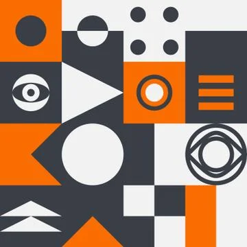 Minimalist background seamless pattern with simple shape Stock Illustration