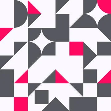 Minimalist background seamless pattern with simple shape Stock Illustration