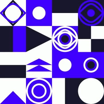 Minimalist background seamless pattern with simple shape Stock Illustration