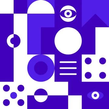 Minimalist background seamless pattern with simple shape Stock Illustration