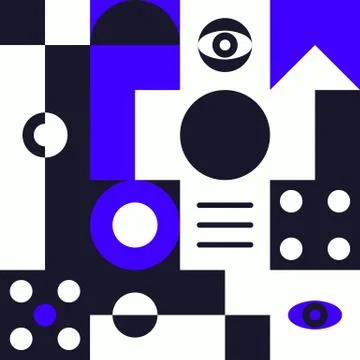 Minimalist background seamless pattern with simple shape Stock Illustration