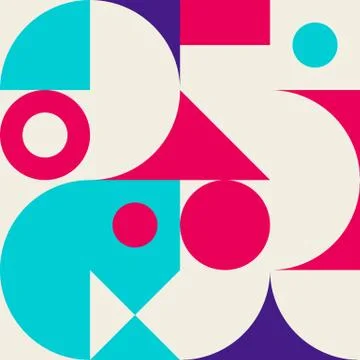 Minimalist background seamless pattern with simple shape Stock Illustration