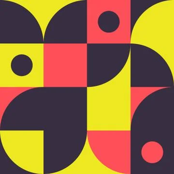 Minimalist background seamless pattern with simple shape Stock Illustration