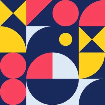 Minimalist background seamless pattern with simple shape Stock Illustration