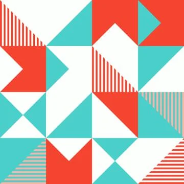 Minimalist background seamless pattern with simple shape Stock Illustration