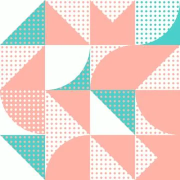 Minimalist background seamless pattern with simple shape Illustrazione stock