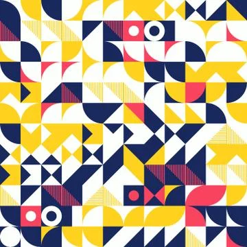 Minimalist background seamless pattern with simple shape Stock Illustration