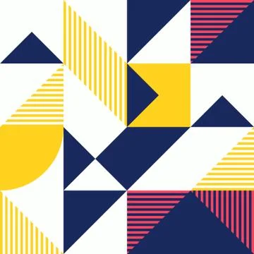 Minimalist background seamless pattern with simple shape Stock Illustration