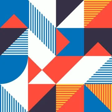 Minimalist background seamless pattern with simple shape Stock Illustration