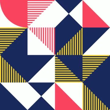 Minimalist background seamless pattern with simple shape Stock Illustration