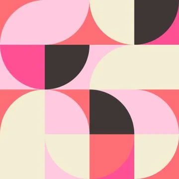 Minimalist background seamless pattern with simple shape Stock Illustration