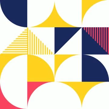 Minimalist background seamless pattern with simple shape Stock Illustration