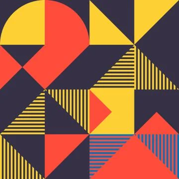 Minimalist background seamless pattern with simple shape Stock Illustration