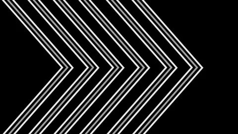 Minimalist background with a series of concentric chevron arrows pointing r.. Stock Footage 329937396