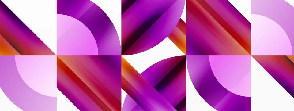 Minimalist background with square-tiled geometric circles, symphony of precise 스톡 일러스트
