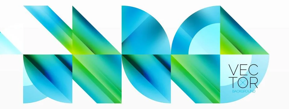 Minimalist background with square-tiled geometric circles, symphony of precise イラスト素材