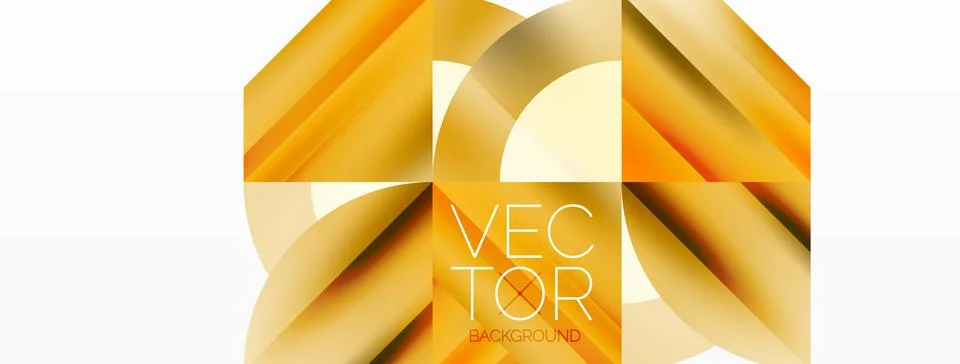 Minimalist background with square-tiled geometric circles, symphony of precise Stock Illustration