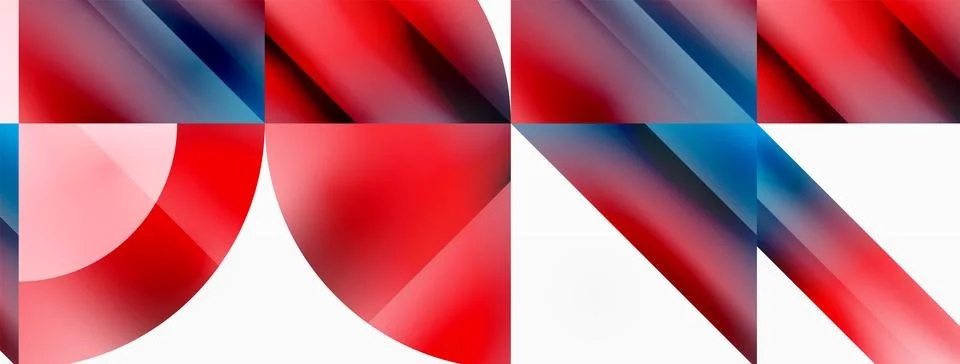 Minimalist background with square-tiled geometric circles, symphony of precise 스톡 일러스트