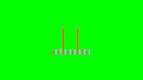 Minimalist bar chart visualization featuring alternating orange and blue data Stock-Footage 340902802