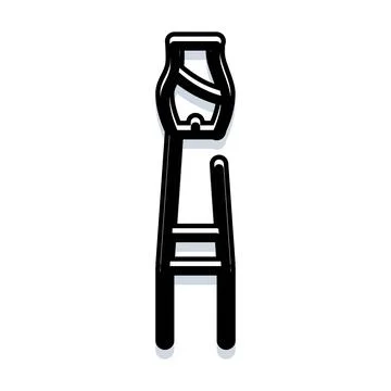 Minimalist bar stool providing modern interior design Illustrazione stock