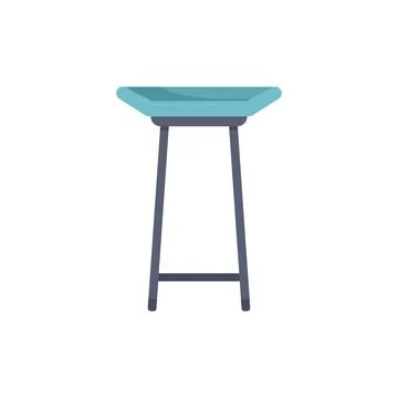 Minimalist bar table standing on white background Stock Illustration