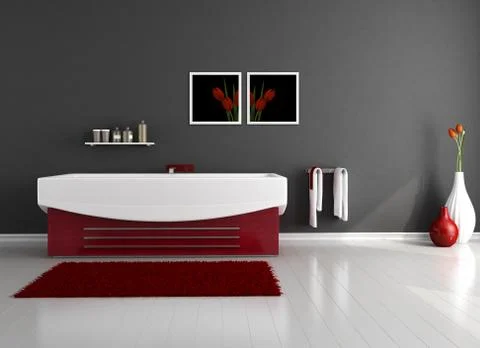 Minimalist bathroom Stock Illustration