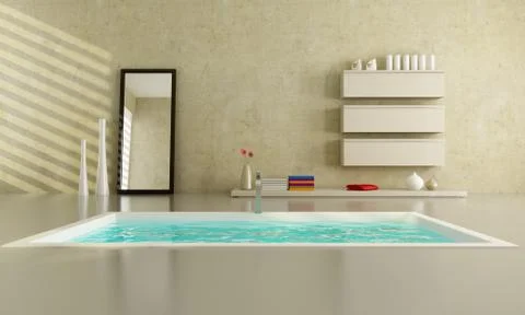 Minimalist bathroom Stock Illustration