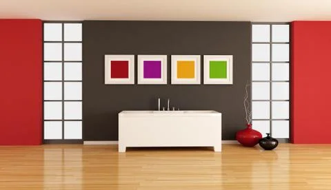 Minimalist bathroom Stock Illustration