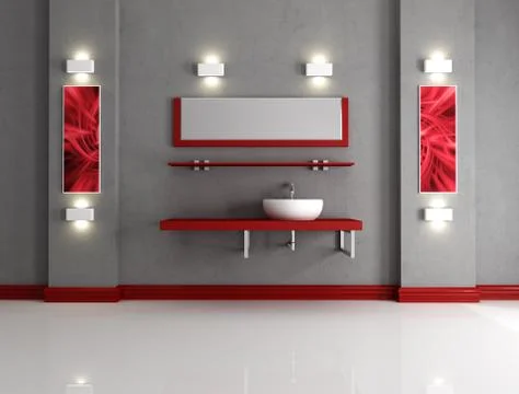 Minimalist bathroom Stock Illustration
