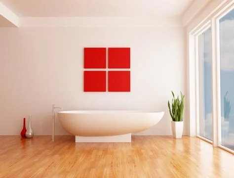 Minimalist bathroom Stock Illustration